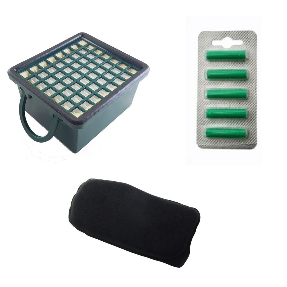 1 odour filter + 1 EPA filter + 5 fragrances for VK 130 131 vacuum cleaner Vorwerk adaptable