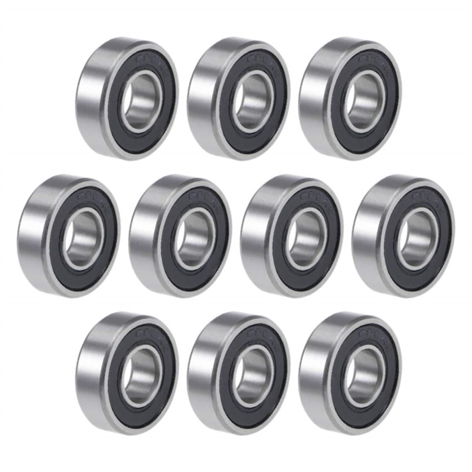10 sztuk Łożysko kulkowe 688rs 684 685 686 687 688 689 ZZ RS 2RS gumowe łożyska uszczelniające Cove do Longboard Wrotki (kolor: -2rs czarny, rozmiar: 687 7X14X5MM-ABEC-(1)