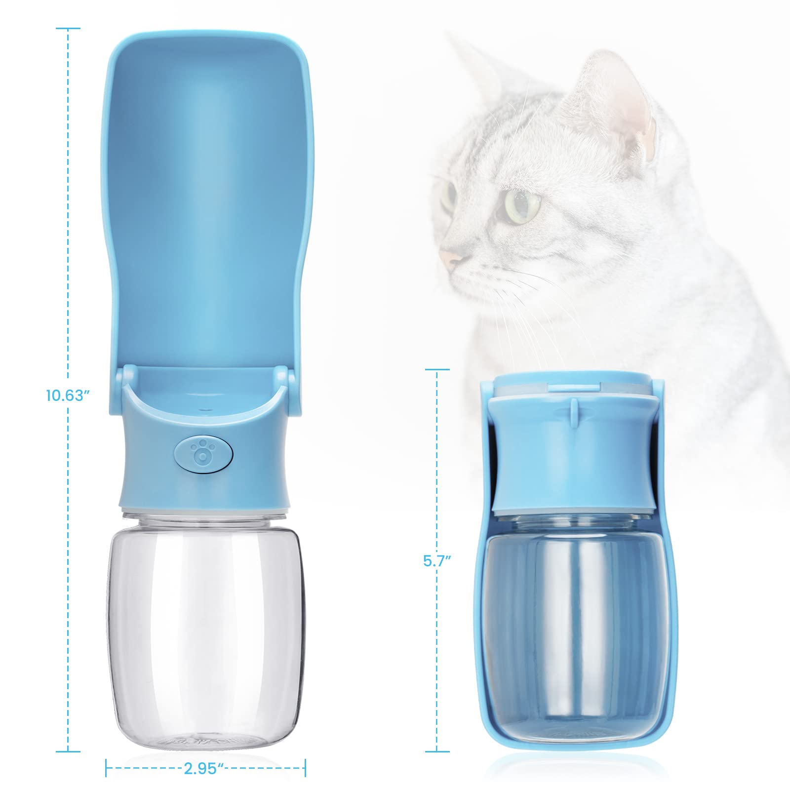 Canareen Portable Dog Water Bottle, Leak Proof Travel Water Bottle for Dogs & Cats - Image 3