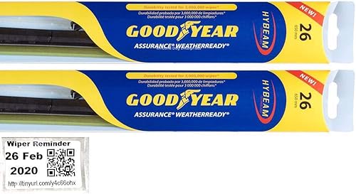 Juego de escobillas de limpiaparabrisas para Mercedes-Benz S430 2000-2006 - Escobillas para conductor y pasajero y adhesivo recordatorio (Assurance disponible en Yaxa Peru