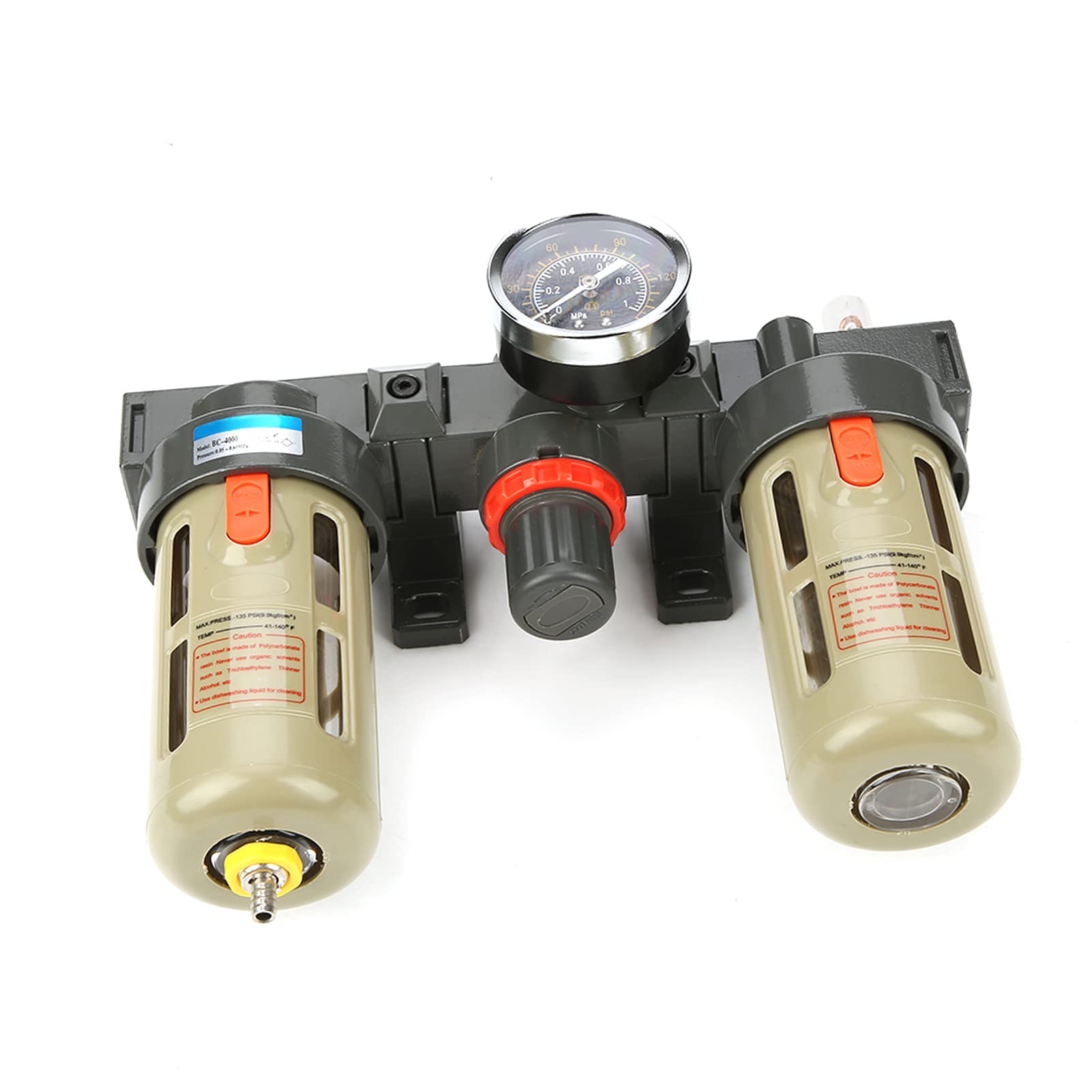 Regulador de presión de filtro de aire G1/2 con manómetro Construcción de aleación de aluminio de primera calidad Control de aire preciso para maquinaria y sistemas neumáti