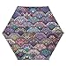 Art Décoratif Vintage Parapluie Pliant À Fermeture Automatique Protection UV pour Enfants Filles Plage Femmes