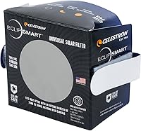 Vista 1 de Celestron – Filtro seguro para eclipse solar EclipSmart para telescopio y cámara – Cumple con los estándares ISO 12312-2:2015(E) – Funciona con su