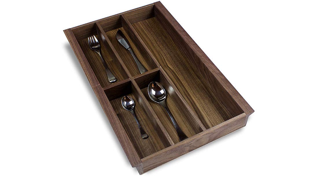 Besteckeinsatz NUSSBAUM 40er Schubl. B 320 x T 500 mm für IKEA Metod (ab 2015)