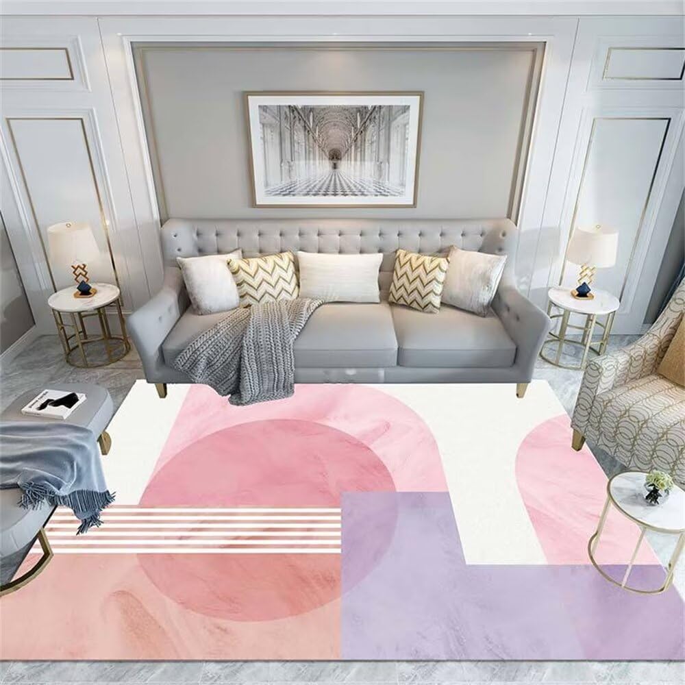 Tapis violet lavable fini les taches avec ce tapis de chambre ado doux