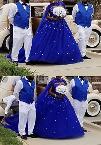 Miniatura 5 de Vestidos de quinceañera de tul hinchado para mujer con capa de encaje y lentejuelas, vestidos de baile de novia con cuentas para dulces 15 16