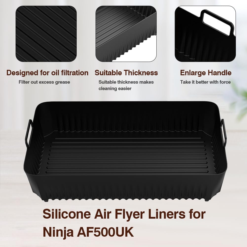 Accessori Per Friggitrice Ad Aria Ninja - Set 3 Pezzi In Silicone, Antiaderente - Foto 3