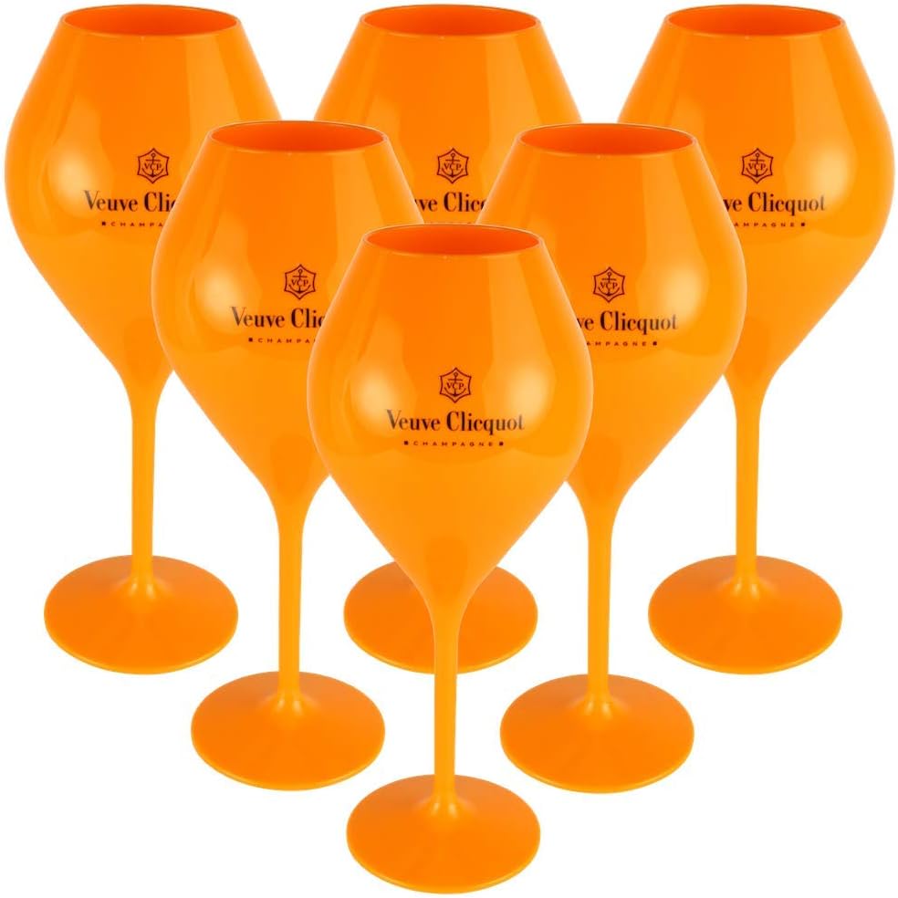 rich coupe, orange, acrylic, champagne, glass