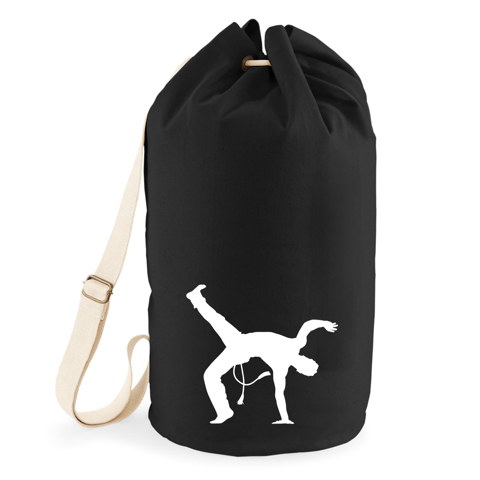 Huuraa borsone Capoeira Zaino regalo nero 20 litri cotone Capoeira Presente