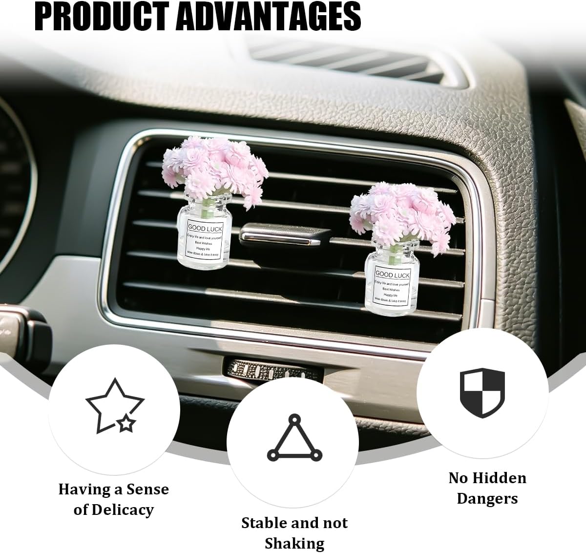 2 Pack Flower Vase Vent Clips, Baby's Breath/Light Purple image 3