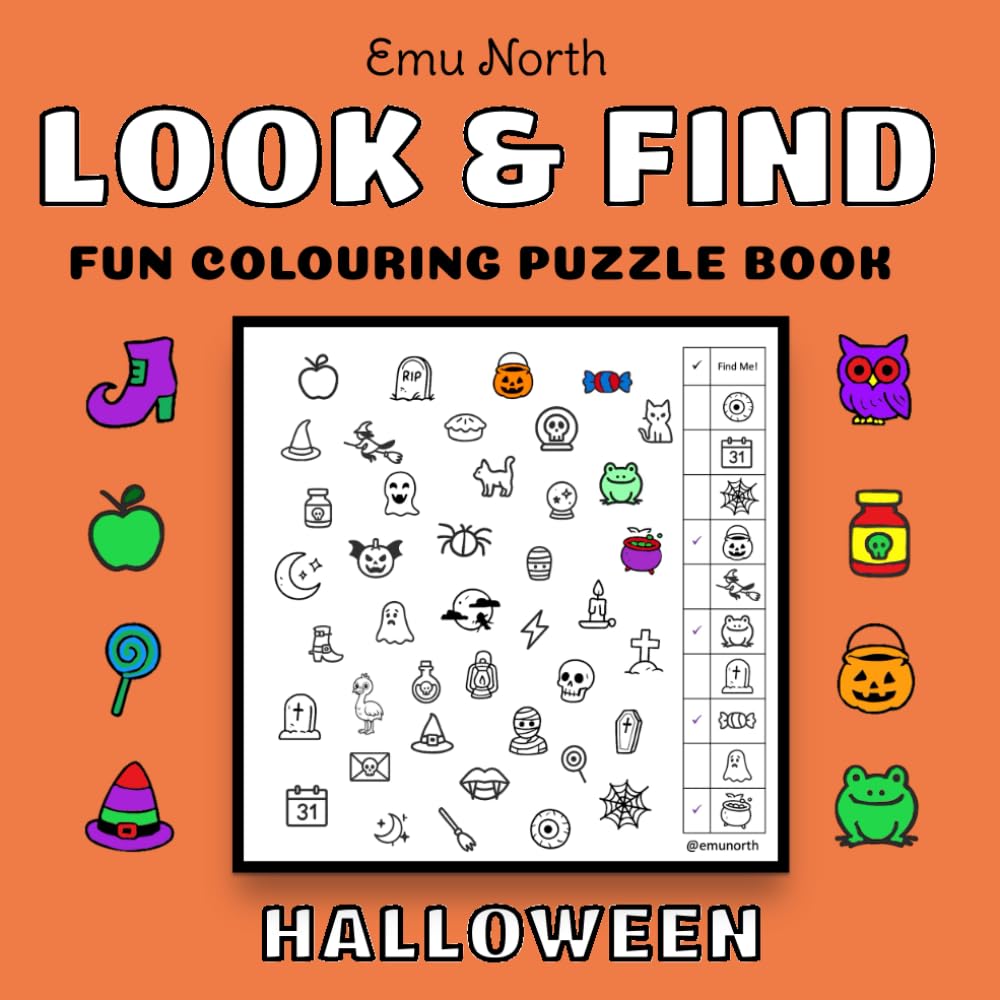 [UK] Look and Find Colouring Book - Halloween