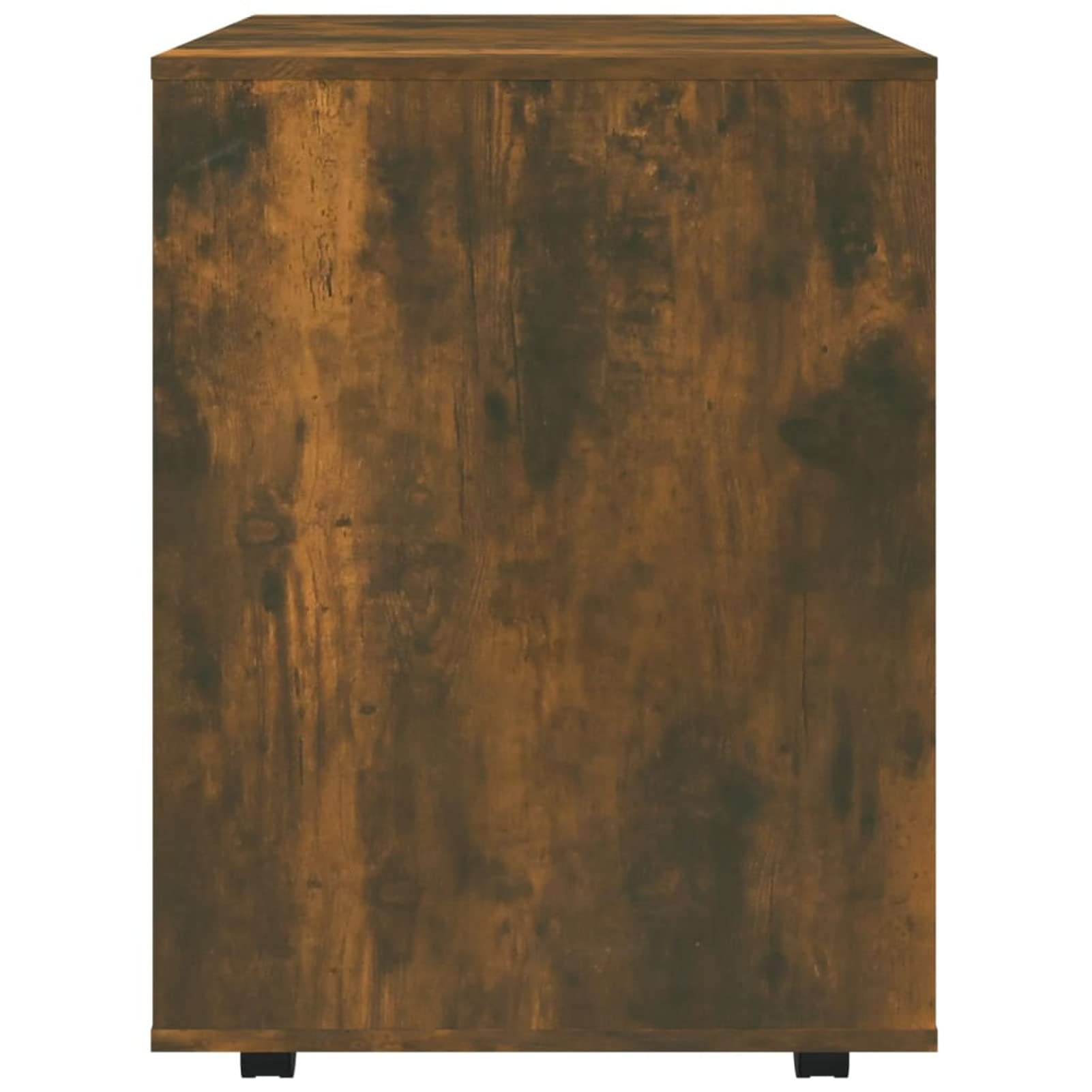 Armadietto con Ruote Rovere Fumo 60x53x72 cm Legno Multistrato,Carrello Porta Stampante, Mobiletto con Ruote, Supporto per Stampante in Legno, Classificatore per Documenti per Studio, Ufficio