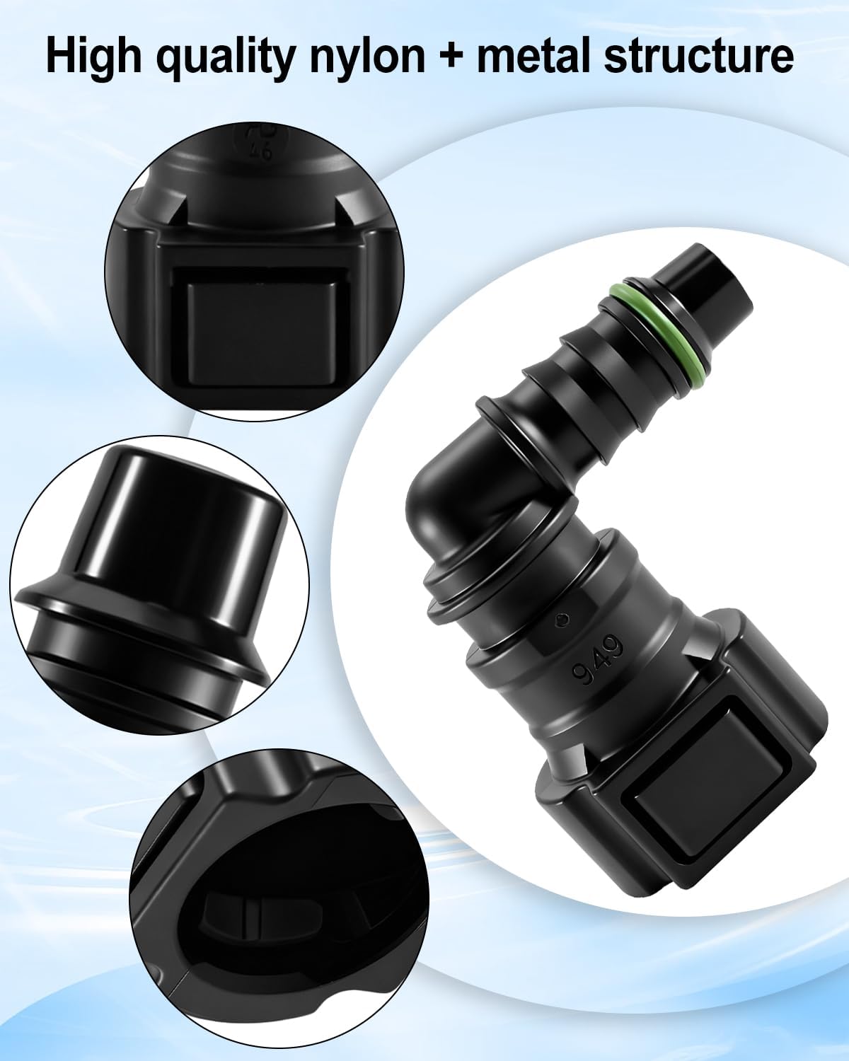 Fuel Line Repair Kit 30pcs 7.89mm 9.49mm 9.89mm to ID 8mm Fit for Machines Automotives and Boats, Fuel Line Quick Connector Set