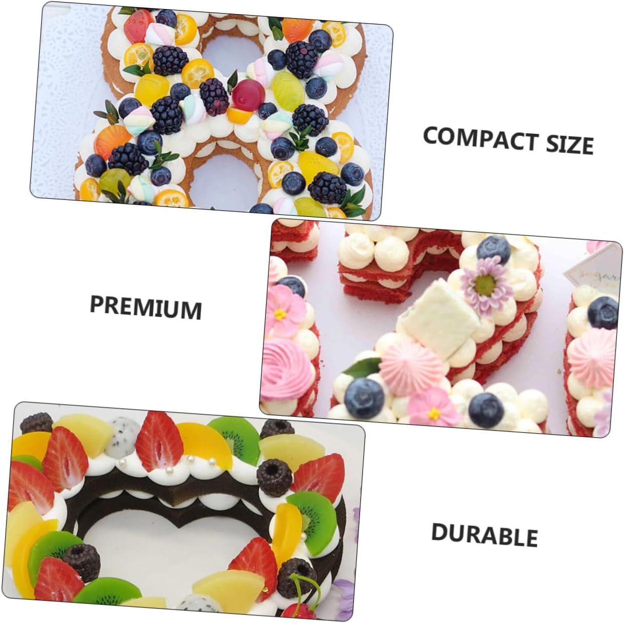 LIFKOME 37pcs Creative DIY Cake Embryo Molds Number Cake Stencils Reusable Baking Templates