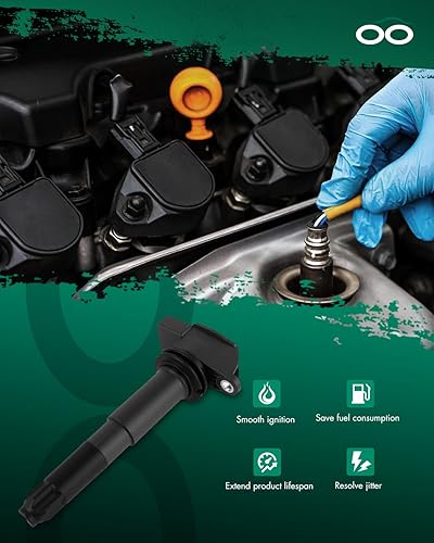 Miniatura 4 de SCITOO Paquete de bobinas de encendido para Porsche Cayenne 4.5L 2003-2004 para Porsche Carrera GT 5.7L 2004-2005 UF513 1 PCS