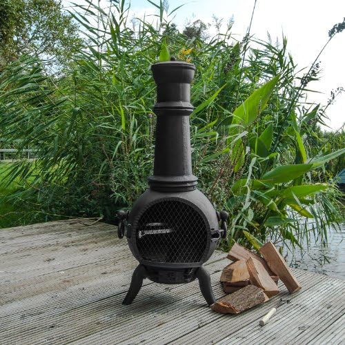 Firefox Chimineas Athena Medium 100 Cast Iron Chiminea Black