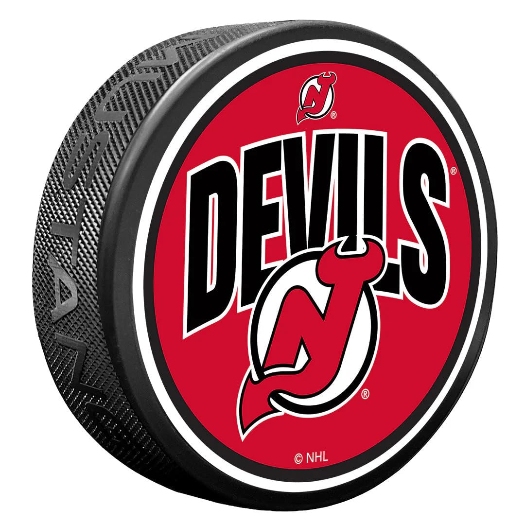 Sports Decor New Jersey Devils Puck | Wordmark