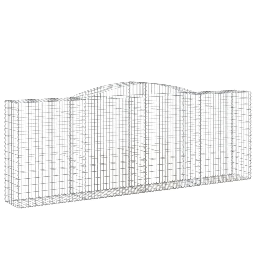 Juego de 5 gaviones de arco alto, 400 x 50 x 140/160 cm