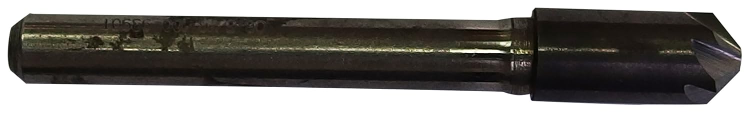 38672 Micro Grain Solid Carbide Countersink, Uncoated (Bright) Finish, 6 Flute, 1/4" Shank Diameter, 5/16" Body Diameter, 100 Degrees Point Angle (Pack of 1)