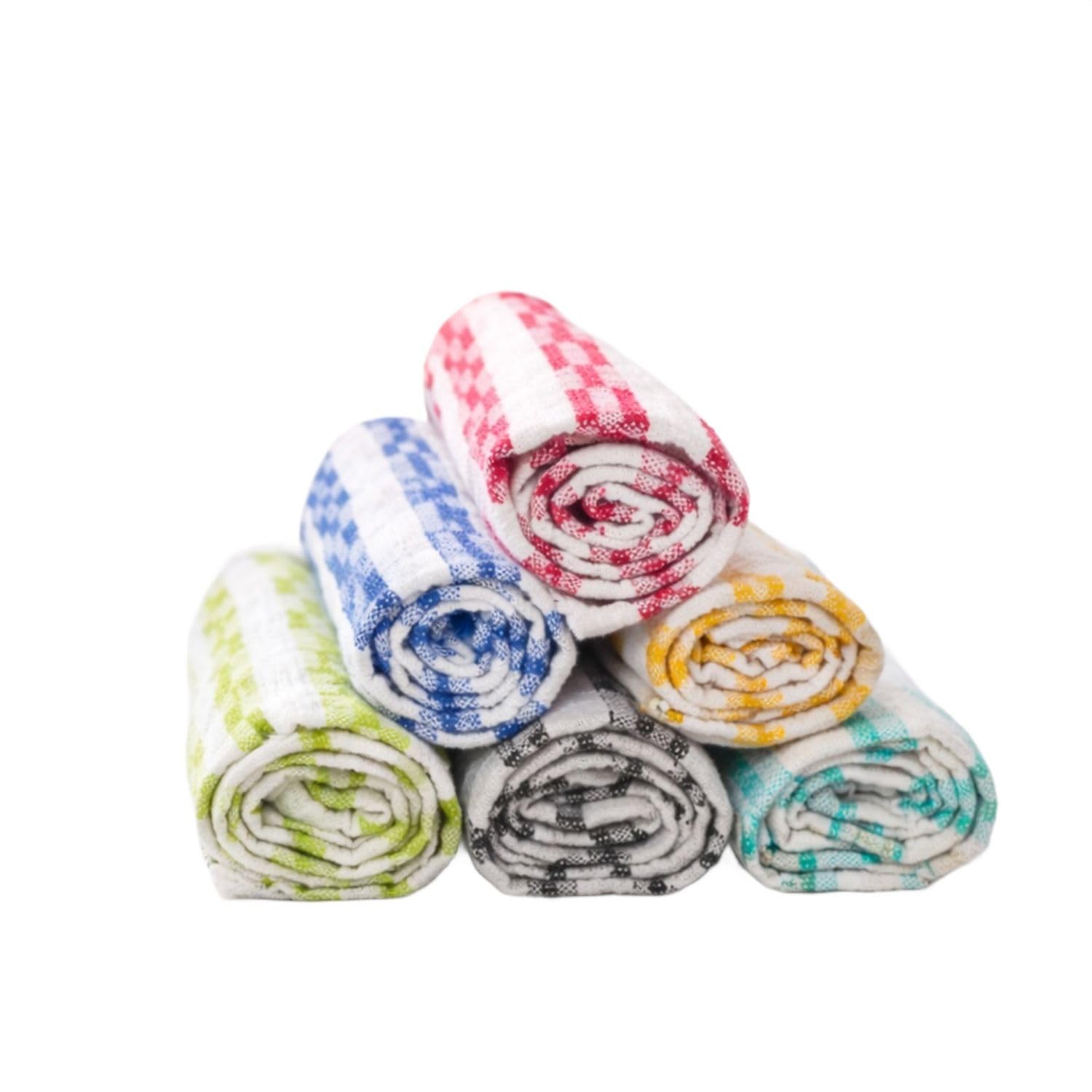 Värde 5 Pcs Dishcloths | 12x16 Inches | Bulk Cotton Kitchen Cleaning Dish Cloths | Scrubbing Wash Cloth Sets | Multipurpose Cloth | 100% Cotton. (Multicolor, Set of 5)