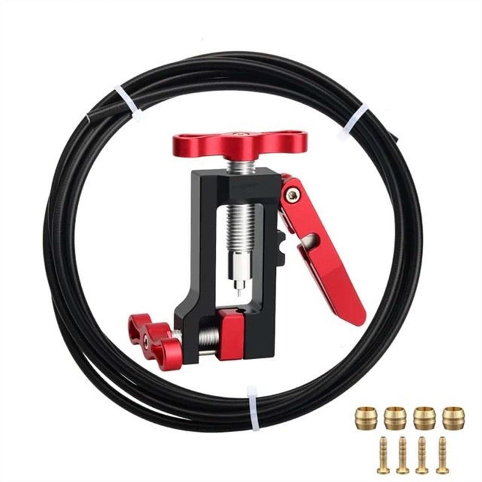 Kit de herramientas para bicicleta, freno de bicicleta, manguera hidráulica, aceite, aguja, destornillador, inserto, herramienta de instalación, alicates para cable de bicicleta, conector de oliva,