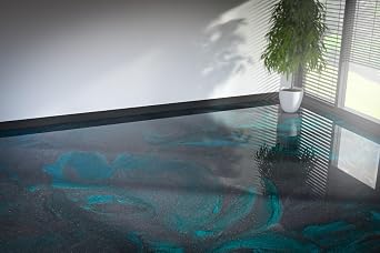 EPODEX Flooring Resin, Metallic - Satin Gray Pacific Turquoise - 1.76gal