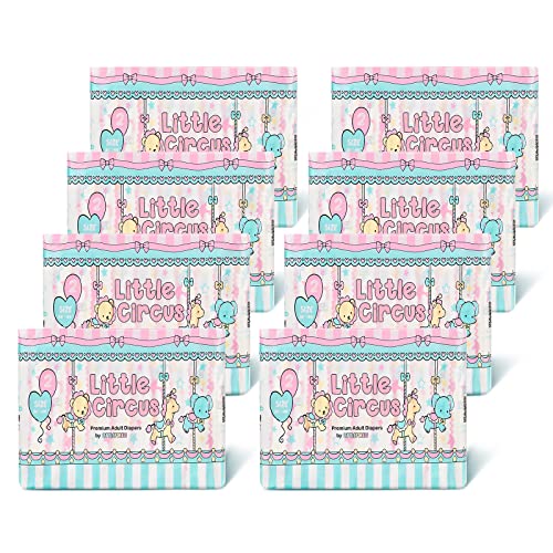 Littleforbig Printed Diaper 80 Pieces (8 Packs) - Little Circus(L)