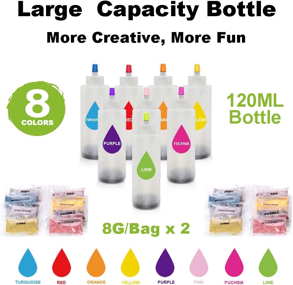 Tie-Dye Kit,2021 New Update 8 Colors Fabric Textile Paints Colorful Tie Dying Sets, Muti-Color Dyes Permanent Paint for DIY Arts Clothes Fabric