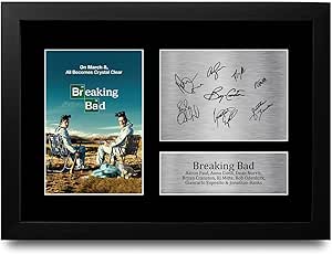HWC Trading FR Bryan Cranston Aaron Paul A4 Printed Gift Handtekeningen Gifts Ontworpen Breaking Bad Print Picture Beeldscherm