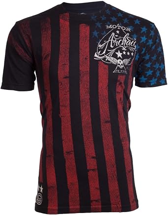 Archaic by Affliction Mens T-Shirt Nation US Flag Black