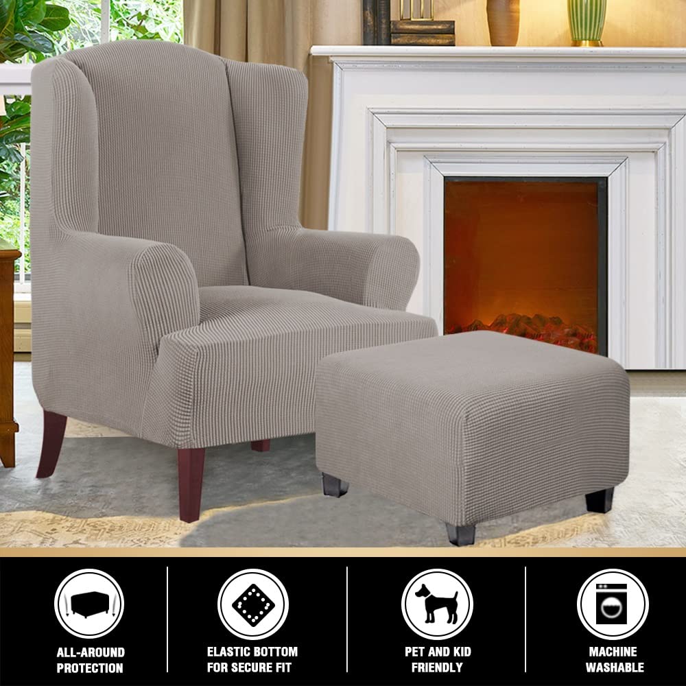 Copri Pouf Elasticizzato Quadrato - XL 90x90cm, Morbido, Lavabile, #10 - Foto 6