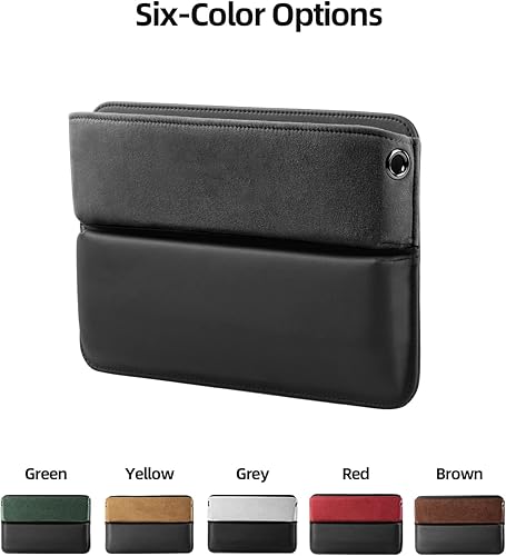 Miniatura 4 de Alfanxi Organizador de espacio para asiento de automóvil, caja de almacenamiento, ajuste universal, material Italia Alcántara, apto para la mayoría