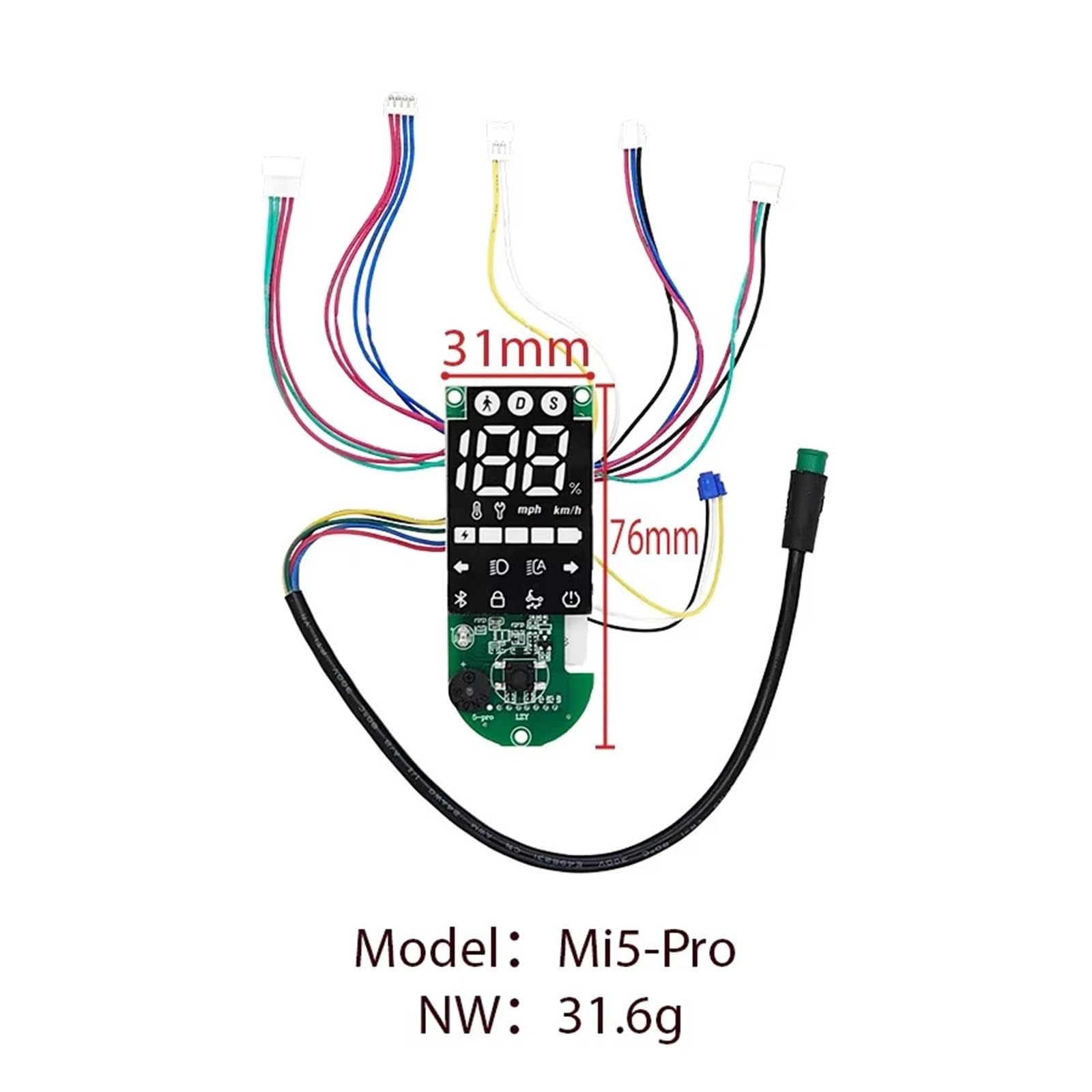 Elektroroller-Display, Bluetooth-Armaturenbrett, geeignet for Xi-aomi 5 Pro Scooter BT-Leiterplatten-Ersatzzubehör