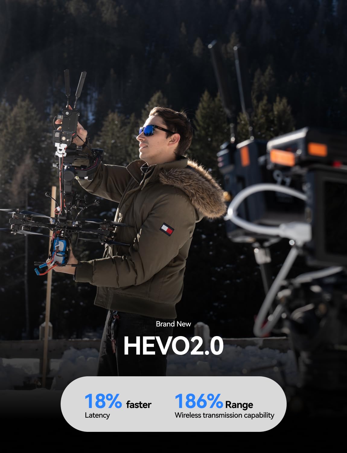 Hollyland Cosmo C2 Sistema inalámbrico de transmisión de vídeo HDMI/SDI 3000 pies 33 ms 1080P60 5G Imagen y Audio,transmisión en Vivo NDI UVC RTMP integrada (2 transmisores y 1 Kit Receptor