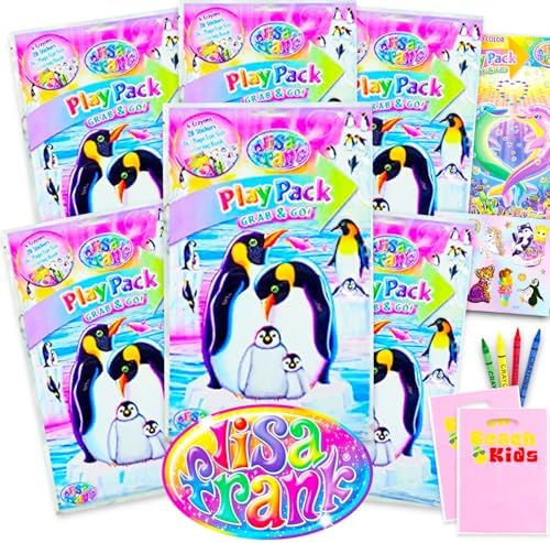 Lisa Frank Party Favors Bundle - 6 Coloring Activty Packs image 4