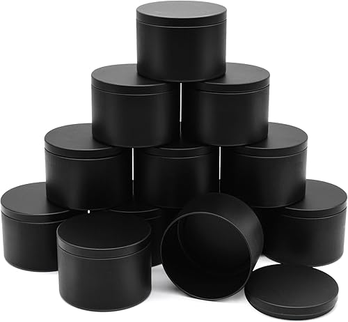 Miniatura 100 de Latas para velas de 16 onzas, paquete de 12 frascos de metal de alta calidad de 16 onzas con tapas para hacer velas, contenedores de velas vacíos a
