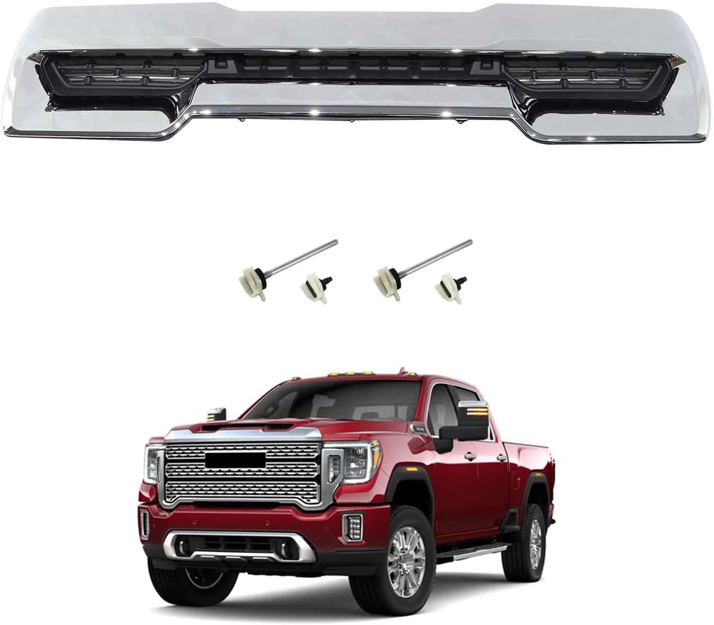 Hood Air Vent Fit For 2020-2023 Sierra 2500HD 3500HD (Chrome)