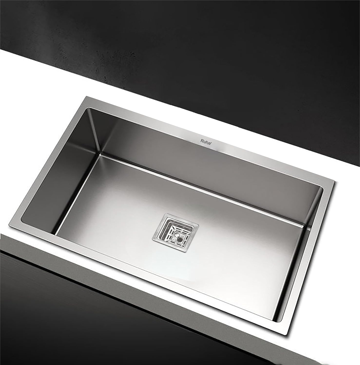 Ruhe® Handmade Single Bowl 24x18x10 Inches Kitchen Sink | Premium Stainless Steel Handmade Single Bowl Kitchen Sink | with Undercoating (Matt Finish) | Including Sink Coupling and Waste Pipe (B08J8279LH) Amazon Price History, Amazon Price Tracker