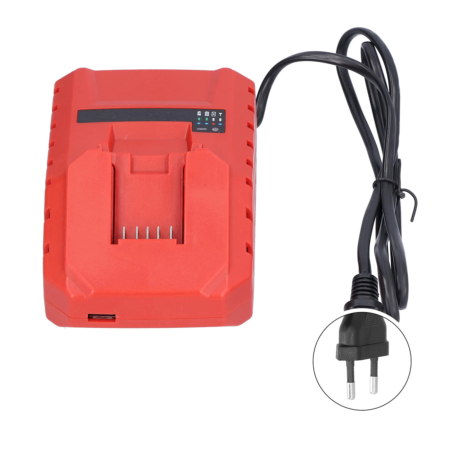 Remplacement du Chargeur de Batterie, Chargeur de Batterie de Batterie au Lithium en Plastique ABS Facile à Utiliser pour 12V C4 / 12‑50 100‑240V (Prise UE)