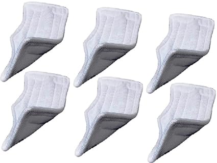 6 PCS Microfiber Pads for Shark Steam Mop - White