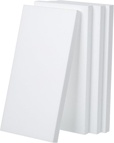 Crafare Paquete de 4 bloques de espuma para manualidades de 14 x 7 x 1 pulgadas, rectángulo de ladrillo de poliestireno para artes, proyectos