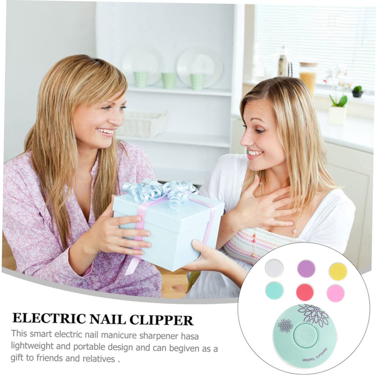 minkissy 3 Set Manicure Elettrico Tagliaunghie Per Bambini Set Lima Per Unghie Elettrica Delle Unghie Kit Pedicure Per Bambini
