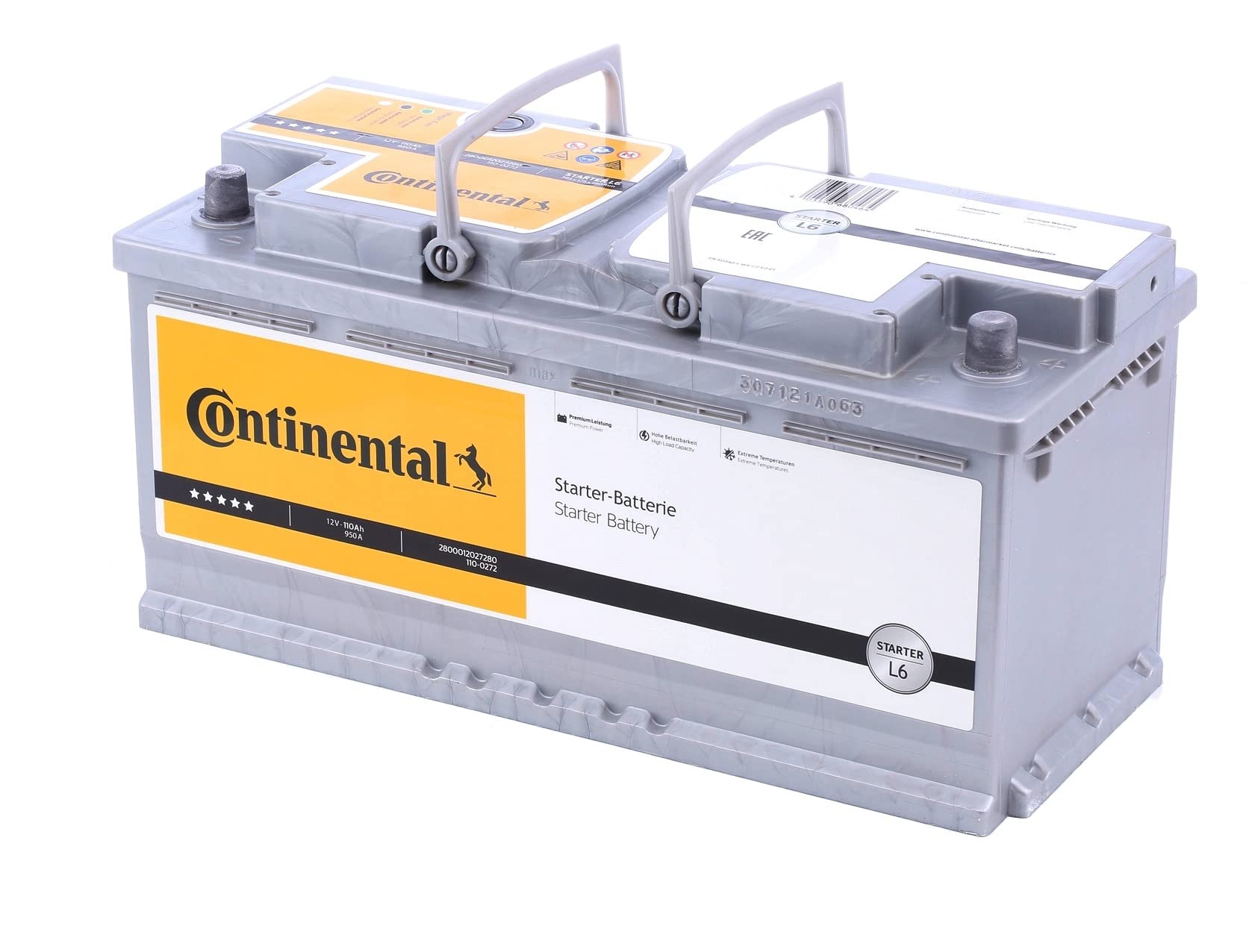 BATTERIA AUTO CONTINENTAL L6-110Ah 950A 12V +DX