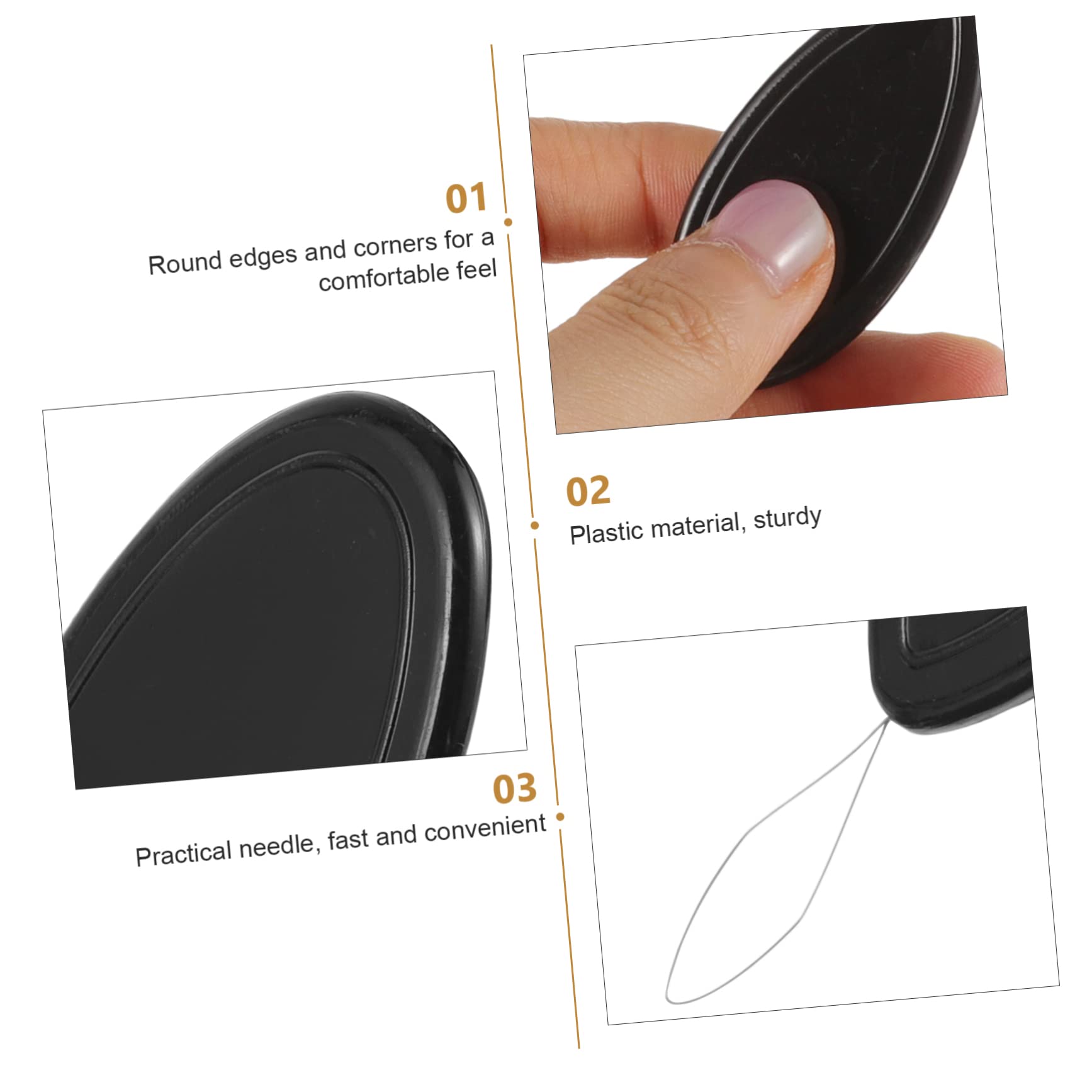 Sewroro 100piezas Agujas Enhebradoras Ovaladas Prácticas Para Costura Herramienta De Enhebrado Resistente y Reutilizable Para Manualidades y Bordado