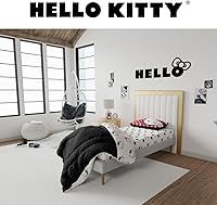 Vista 6 de Coleccionables Hello Kitty Edredón reversible y muy suave de microfibra, tamaño individual, (producto oficialmente licenciado) de Franco