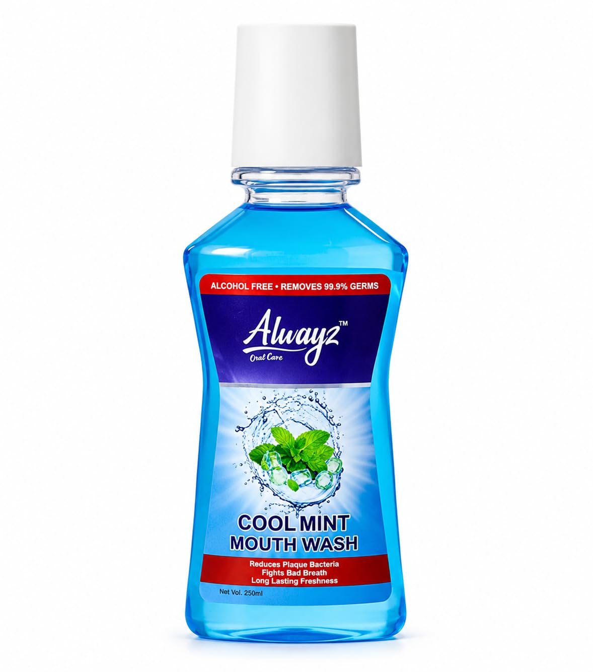 Cool Mint Mouth Wash 250ml | Alcohol Based Mouthwash | Kills Germs, Freshens Breath, Helps Keep Mouth Clean | Daily Oral Care for Men & Women | Cool Mint Flavor-image-23