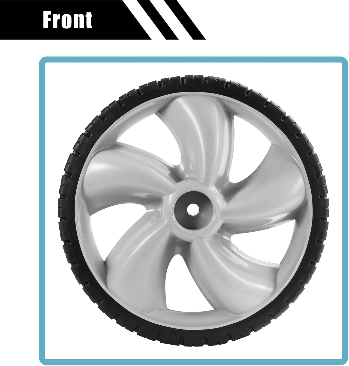 12x1.75" Lawn Mower Rear Wheels for Craftsman Arnold 490-324-0002, 12-Inch Plastic Wheels Tires Compatible with Poulan, Brute, Hon da, Hu sqvarna, Yard Machines Walk Behind Mowers, 2 Pack