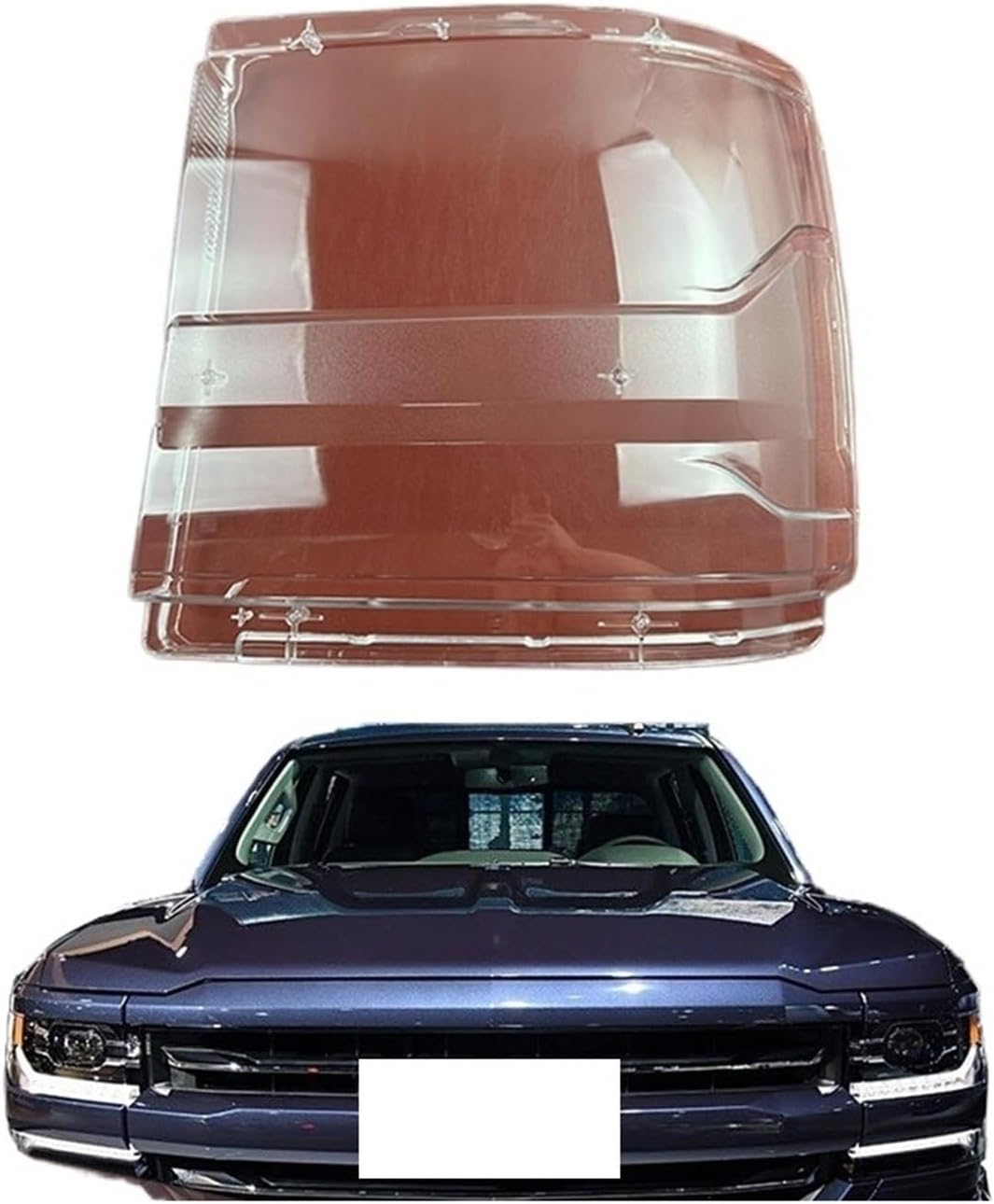 Compatible for Chevrolet Silverado 2016 2017 2018 Headlight Cover Transparent Headlamp Lamp Shell Replace Original Lampshade Plexiglass(Right)