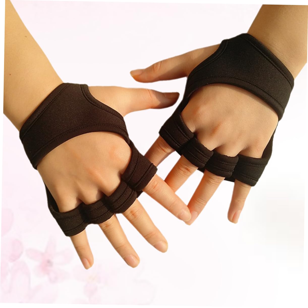 BESPORTBLE 2 Pezzi Guanti Da Palestra Da Donna Guanti Da Allenamento Da Uomo Da Yoga Da Uomo Senza Dita Imbottiti Con Mezzi Con Cinturino In Cotone Di