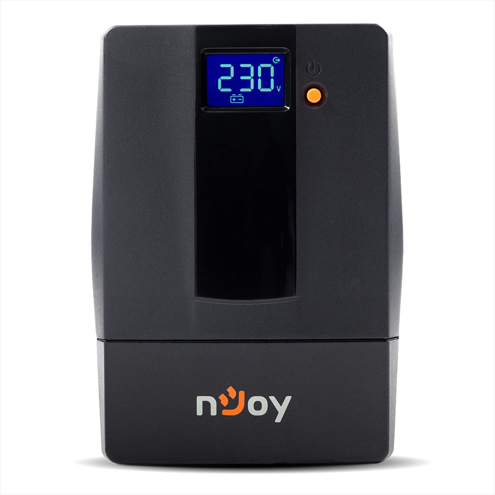 nJoy Horus Plus 600 VA Groupe de continuité Line Interactive UPS, 360 W, écran LCD, écran Tactile AVR, Noir
